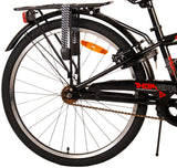 Volare Thombike Kinderfiets - Jongens - 24 inch - Zwart Rood - Twee handremmen