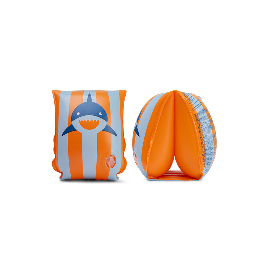 Tropical shark | oranje blauw zwembandjes 2-6 jaar