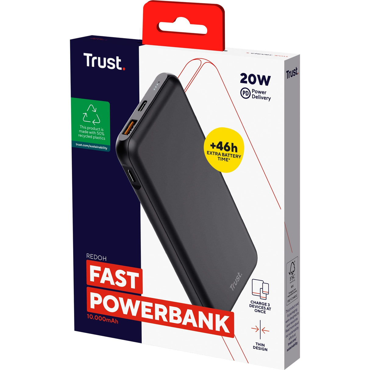 Trust Redoh Fast 10.000mAh Powerbank