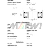 Marwi union kogellager ball bearing union cb-053 3 8 x7 8 x9 32