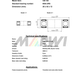 Marwi union kogellager ball bearing union cb-135 20x42x12