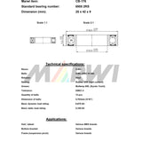 Marwi union kogellager ball bearing union cb-176 25x42x9