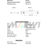 Marwi union kogellager ball bearing union cb-210 30x37x4