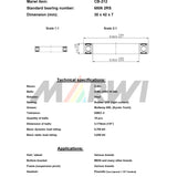 Marwi union kogellager ball bearing union cb-212 30x42x7