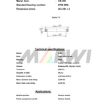 Marwi union kogellager ball bearing union cb-251 40x50x6