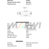 Marwi union kogellager ball bearing union cb-260 45x58x7