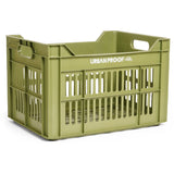 Urban proof fietskrat recycled kunststof 30l olijfgroen 40x30x25 cm
