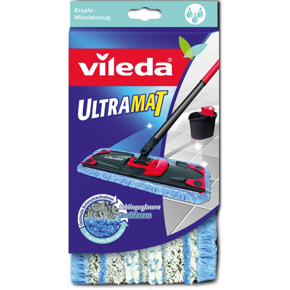 Vileda UltraMat vervangende mop extra vochtig