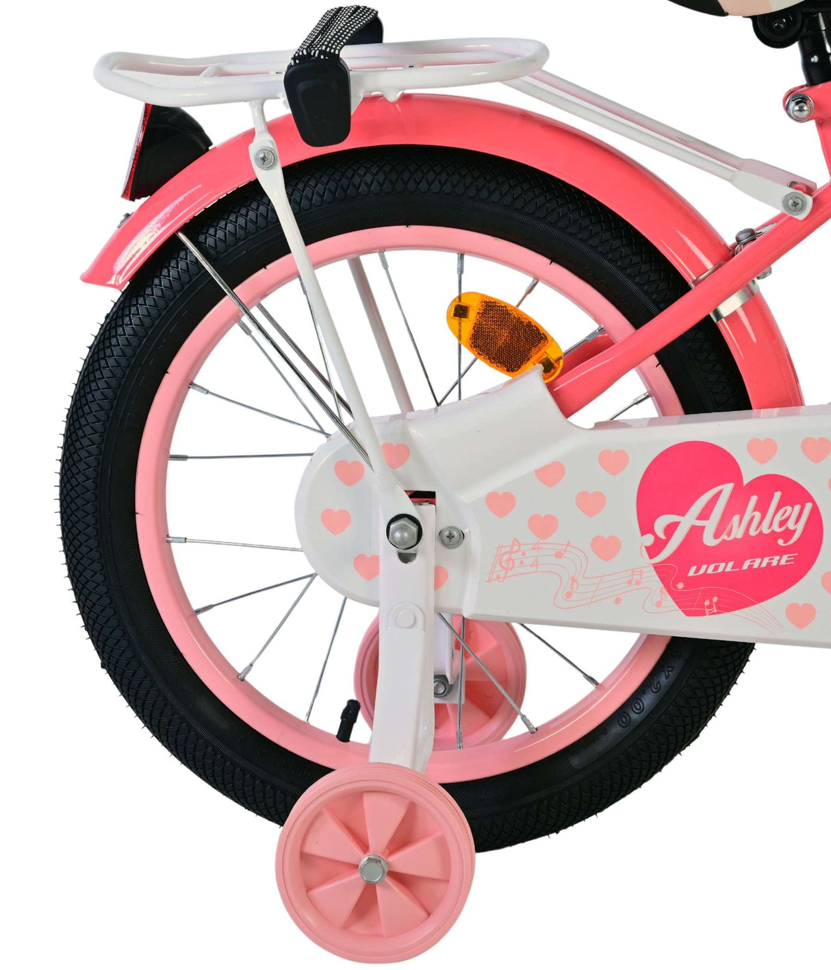 Volare ashley kinderfiets - meisjes - 16 inch - roze rood
