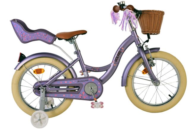 Volare bloesem kinderfiets - meisjes - 16 inch - paars
