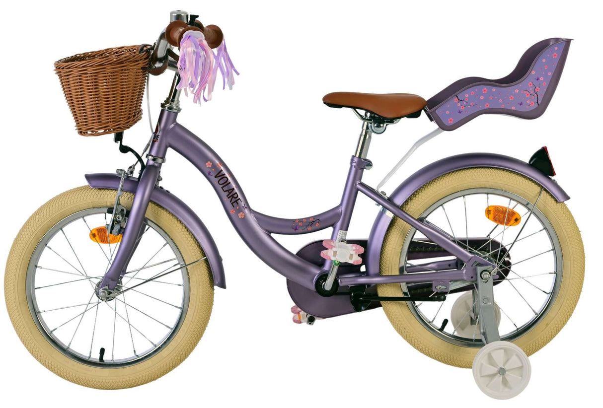 Volare bloesem kinderfiets - meisjes - 16 inch - paars