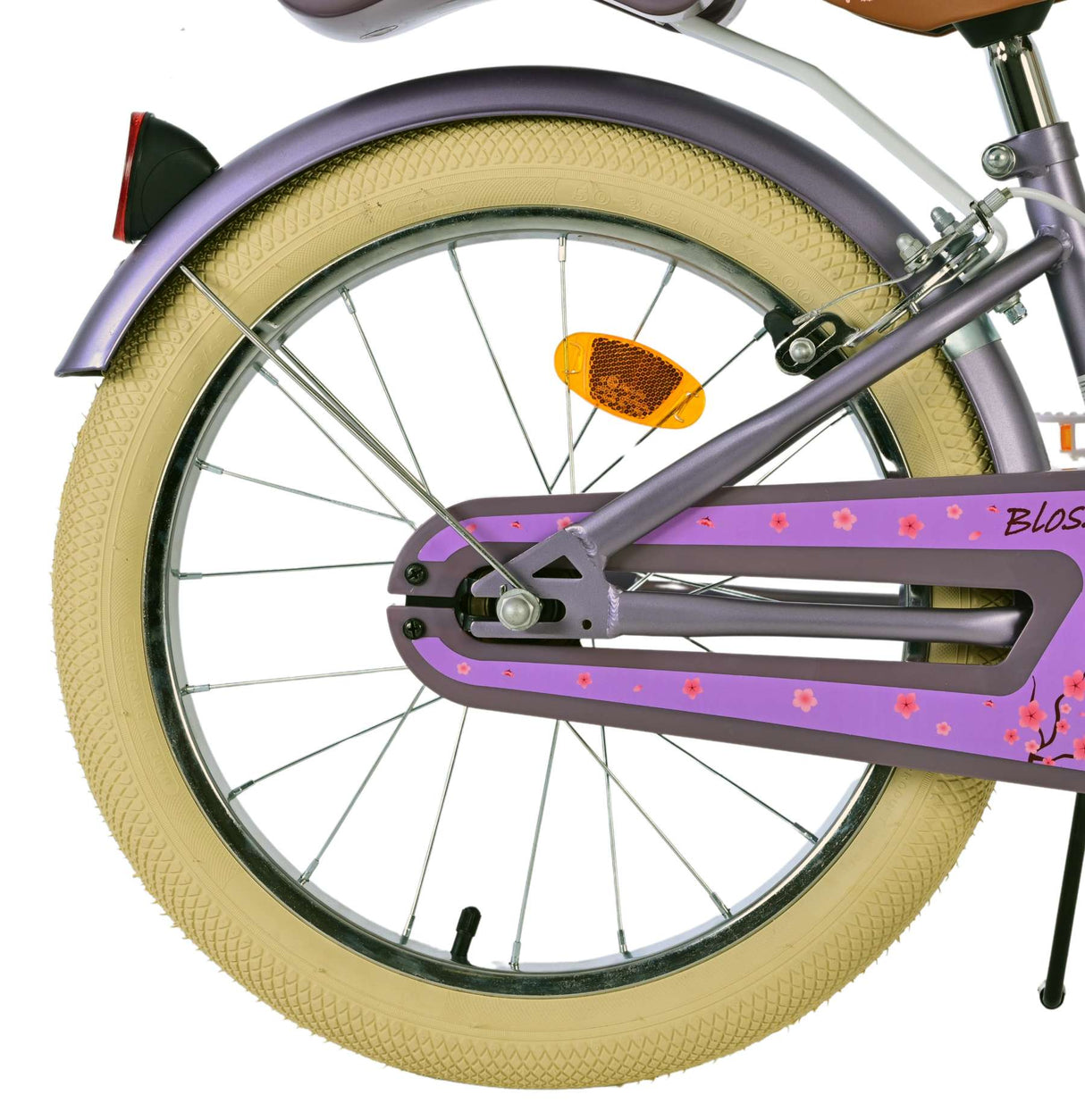 Volare blossom kinderfiets - meisjes - 18 inch - paars - twee handremmen
