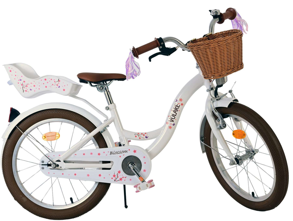 Volare bloesem kinderfiets - meisjes - 18 inch - wit