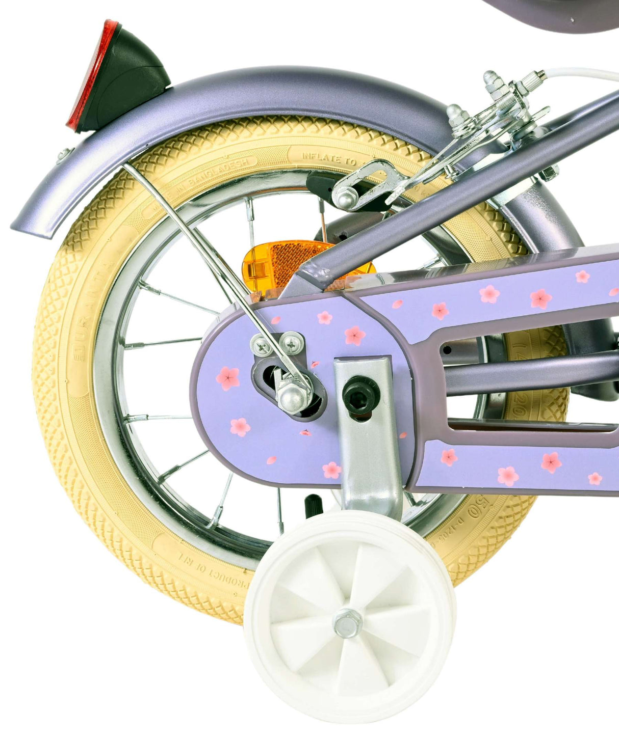 Volare bloesem kinderfiets - meisjes - 12 inch - paars - twee handremmen