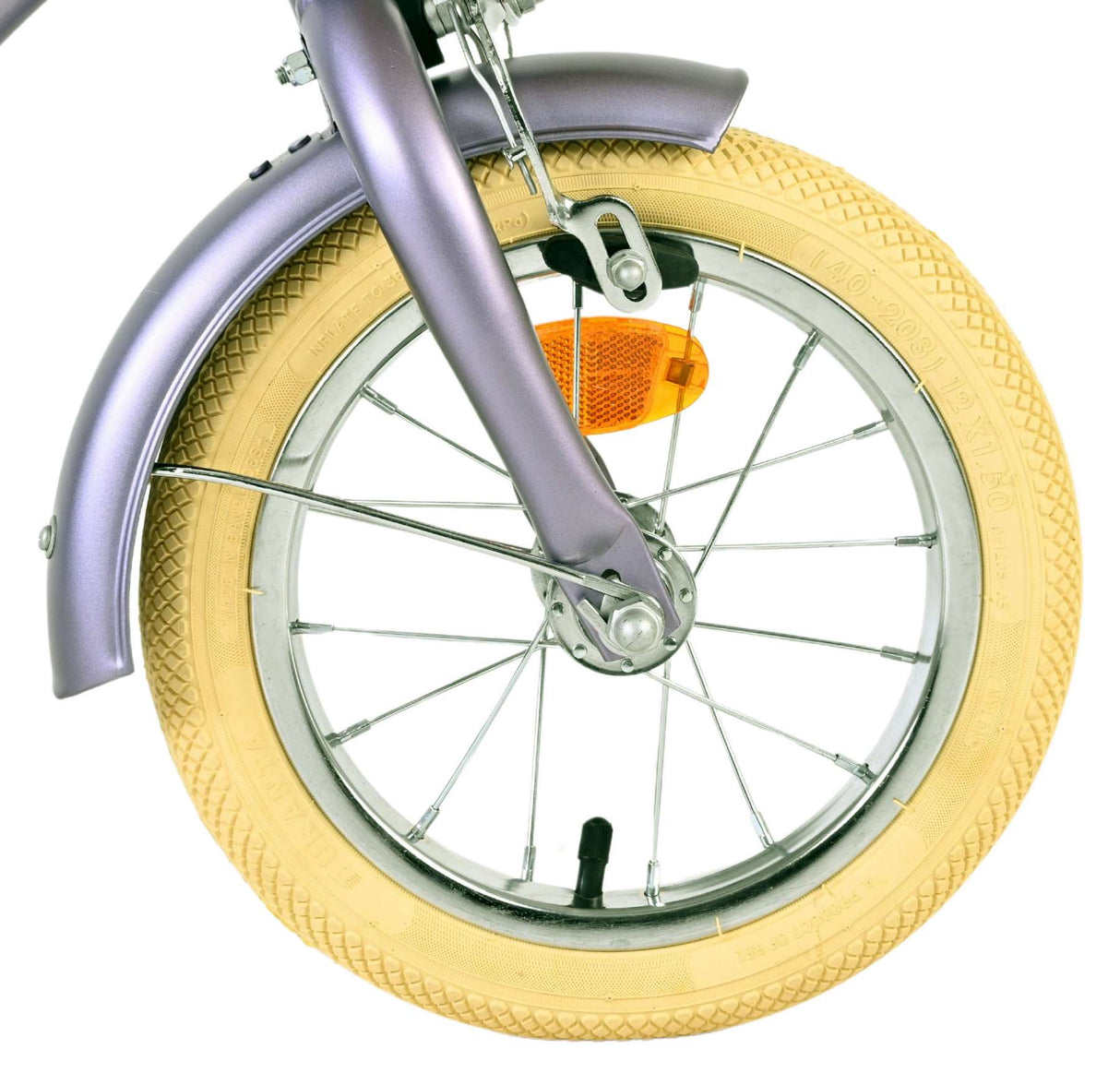 Volare bloesem kinderfiets - meisjes - 12 inch - paars - twee handremmen