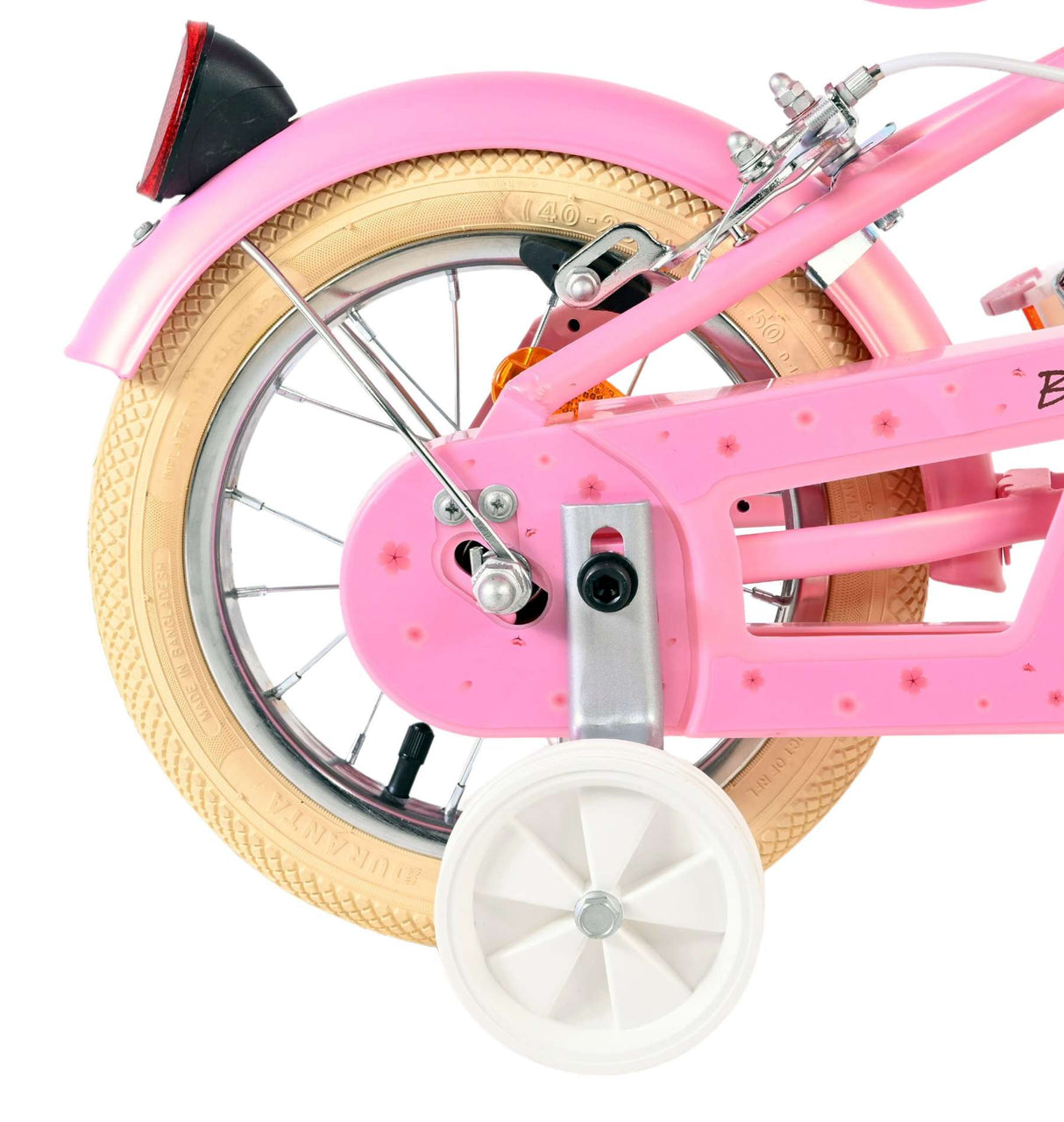 Volare bloesem kinderfiets - meisjes - 12 inch - roze - twee handremmen