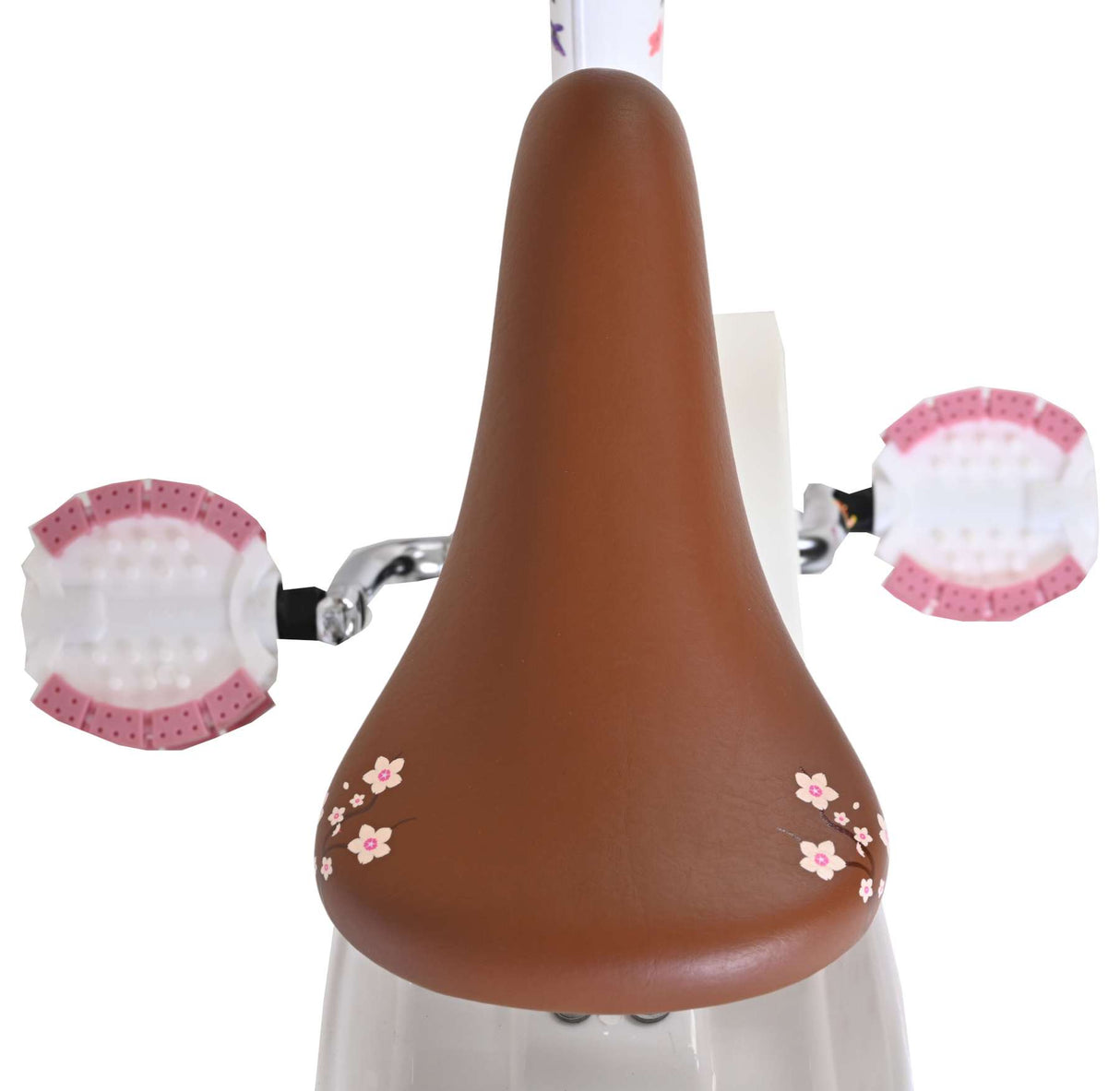 Volare bloesem kinderfiets - meisjes - 12 inch - wit - twee handremmen