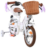 Volare bloesem kinderfiets - meisjes - 12 inch - wit - twee handremmen