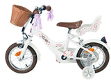 Volare bloesem kinderfiets - meisjes - 12 inch - wit - twee handremmen