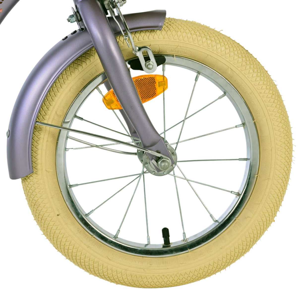 Volare blossom kinderfiets - meisjes - 14 inch - paars - twee handremmen