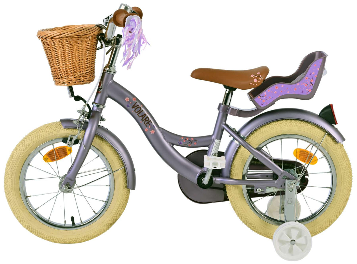 Volare blossom kinderfiets - meisjes - 14 inch - paars