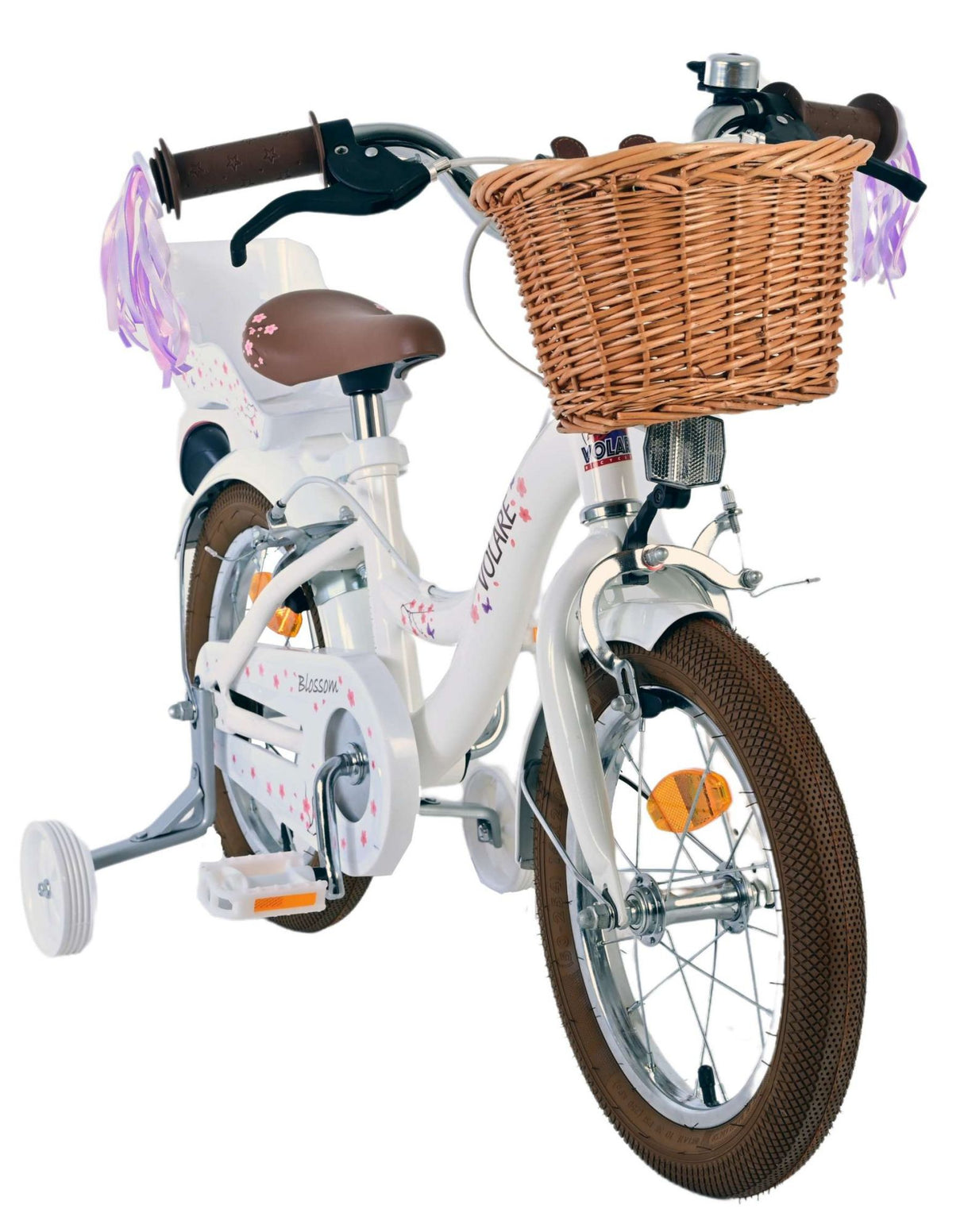 Volare Blossom Kinderfiets Meisjes 14 inch Wit Twee Handremmen