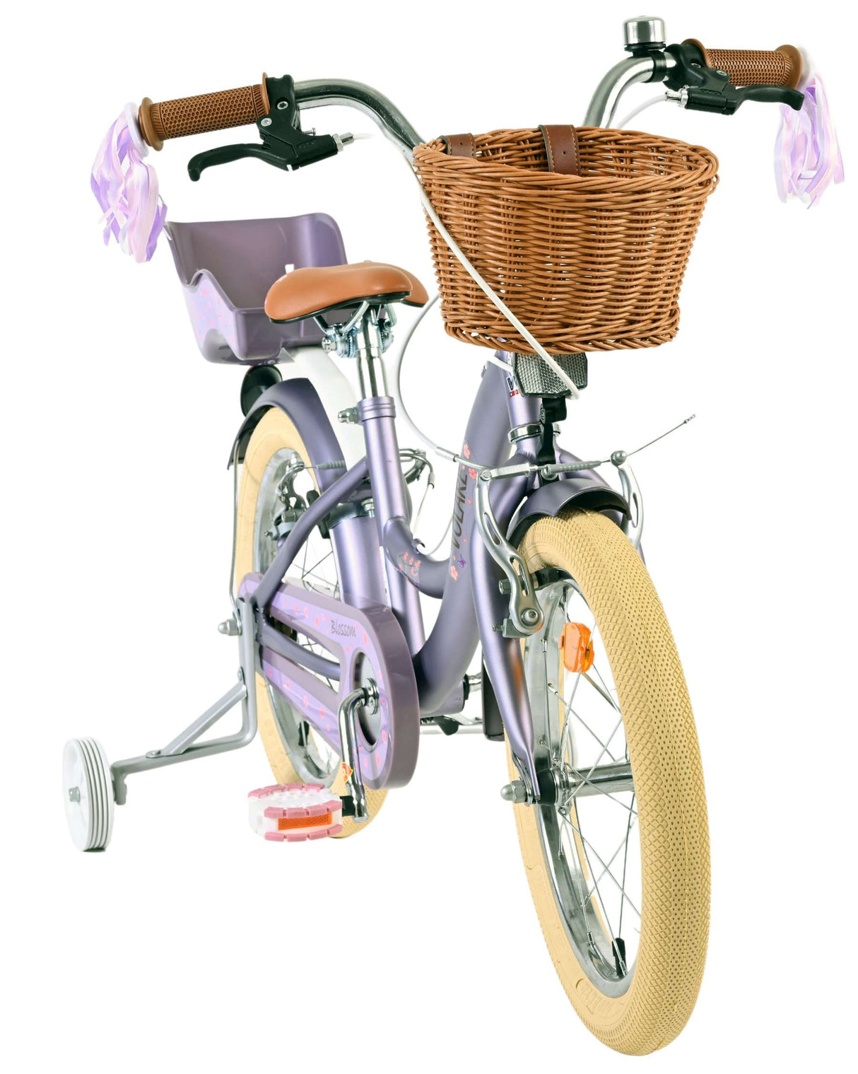 Volare bloesem kinderfiets - meisjes - 16 inch - paars - twee handremmen