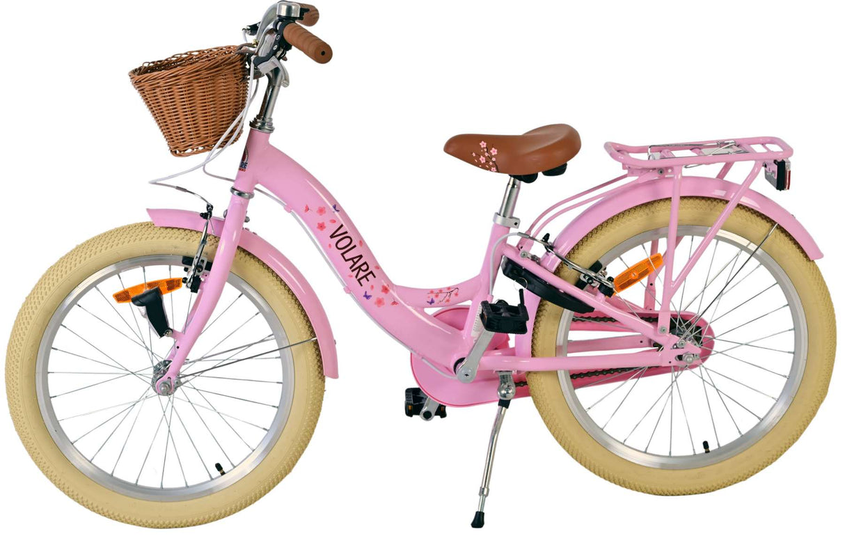 Volare blossom kinderfiets - meisjes - 20 inch - roze - twee handremmen