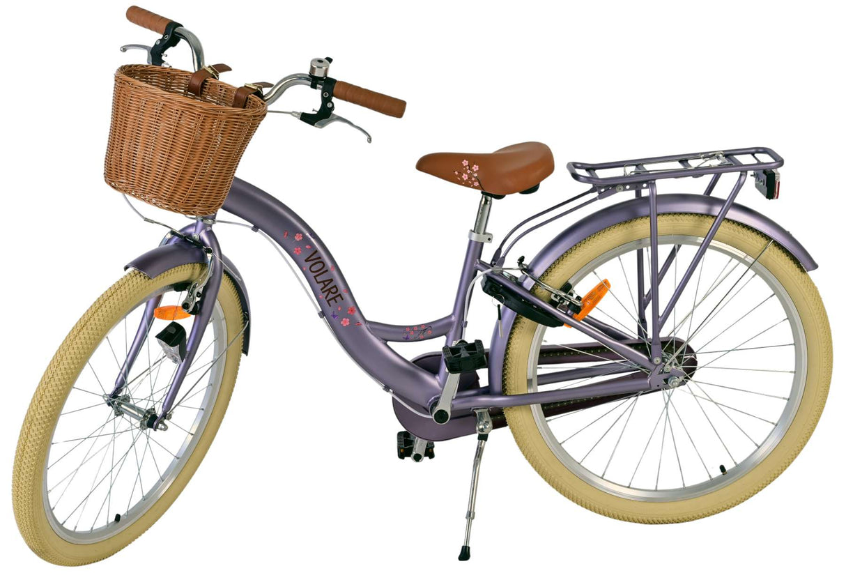 Volare blossom kinderfiets - meisjes - 24 inch - paars - twee handremmen