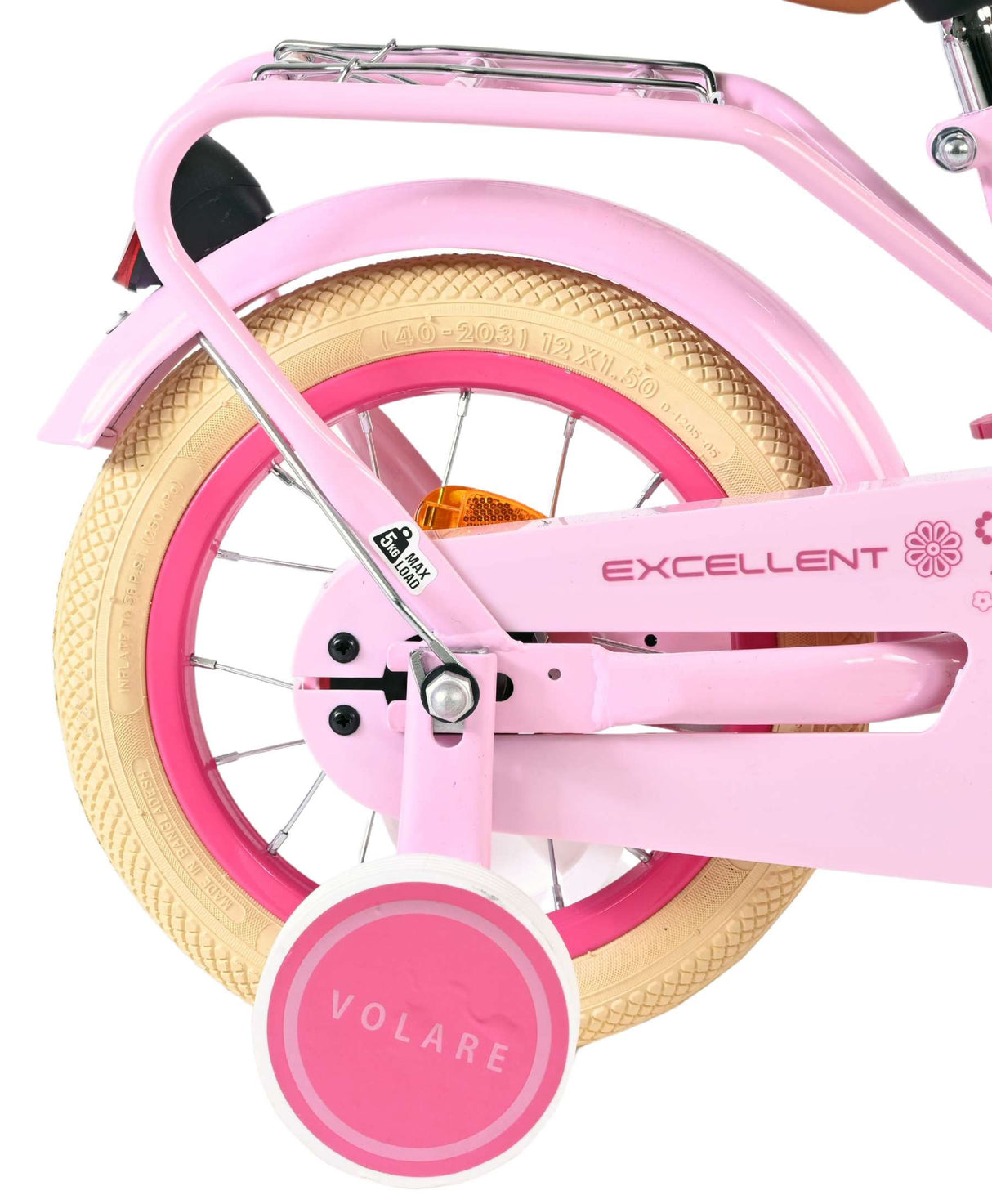 Volare uitstekende kinderfiets - meisjes - 12 inch - roze