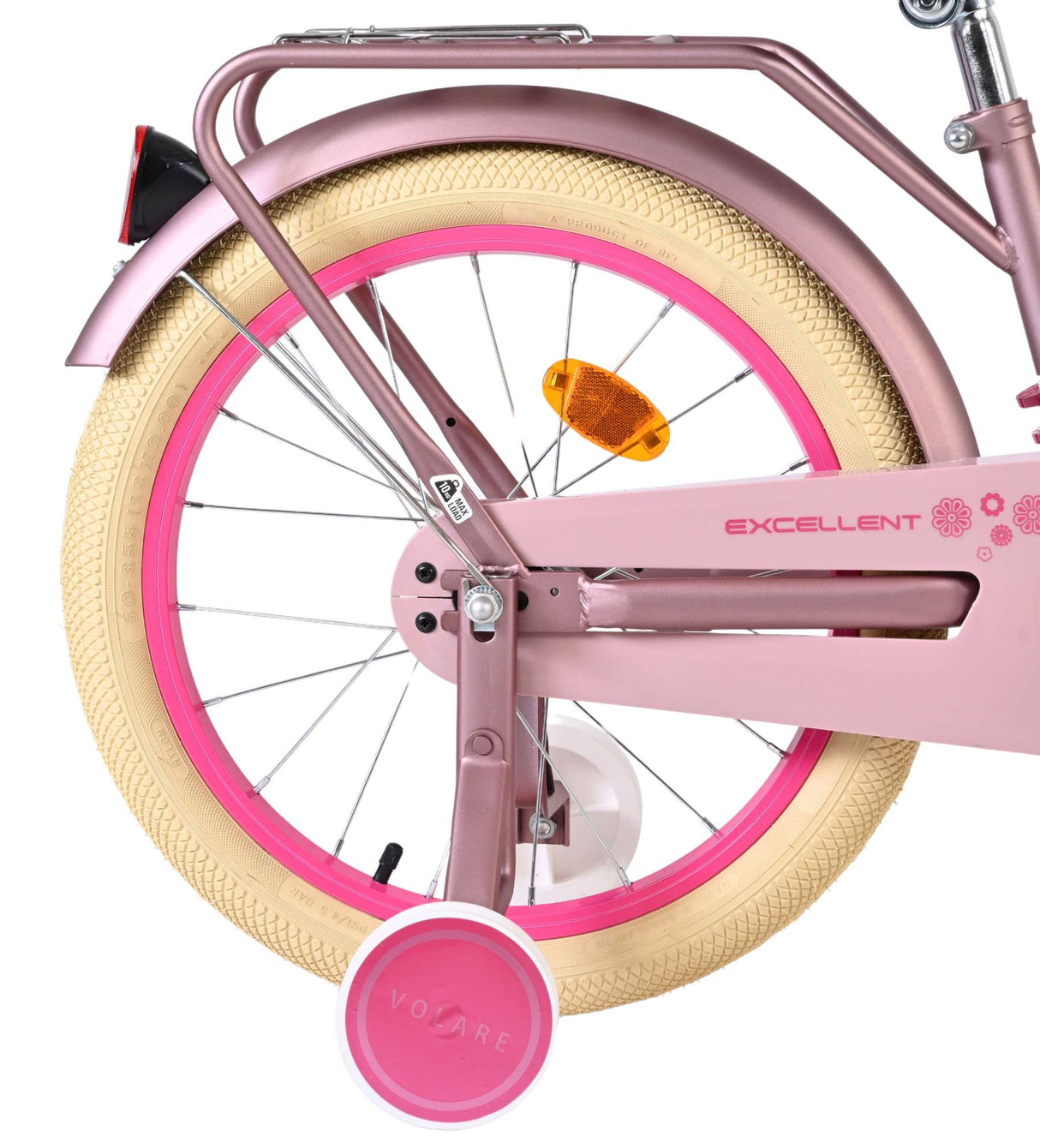 Volare uitstekende kinderfiets - meisjes - 18 inch - mat roze