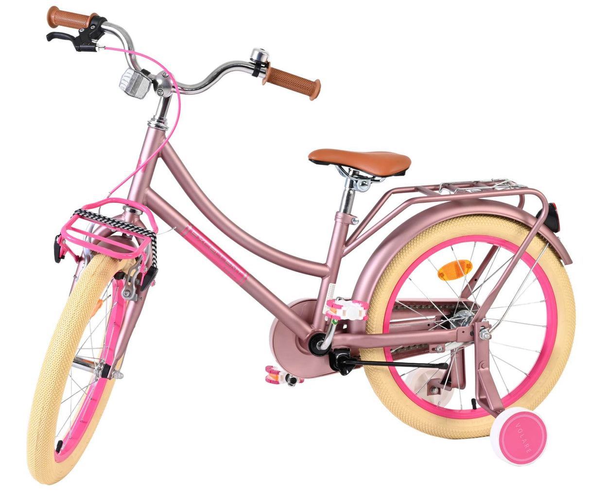 Volare uitstekende kinderfiets - meisjes - 18 inch - mat roze