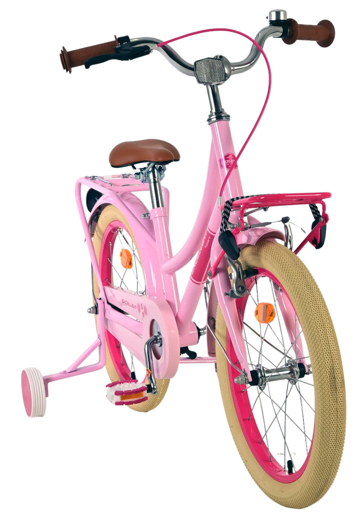 Volare excellent kinderfiets - meisjes -18 inch - roze - 95% afgemonteerd