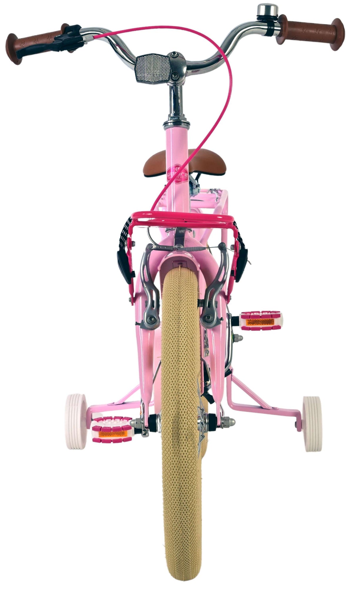 Volare uitstekende kinderfiets - meisjes -18 inch - roze - 95% afgemonteerd