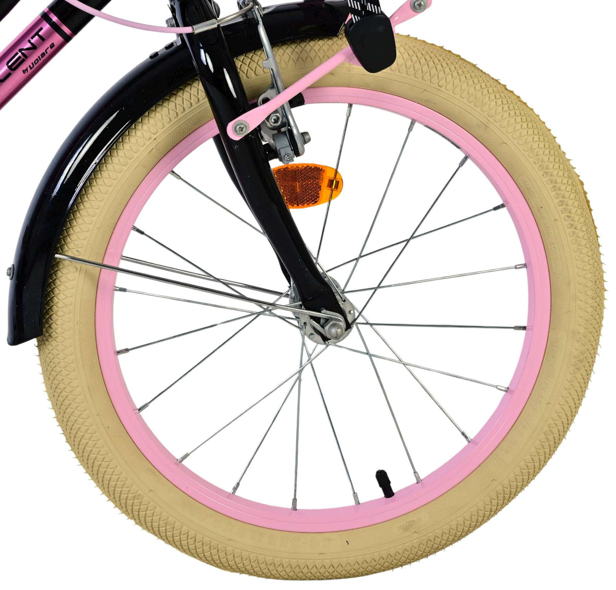 Volare uitstekende kinderfiets - meisjes - 18 inch - zwart - 95% afgemonteerd