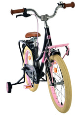 Volare uitstekende kinderfiets - meisjes - 18 inch - zwart - 95% afgemonteerd