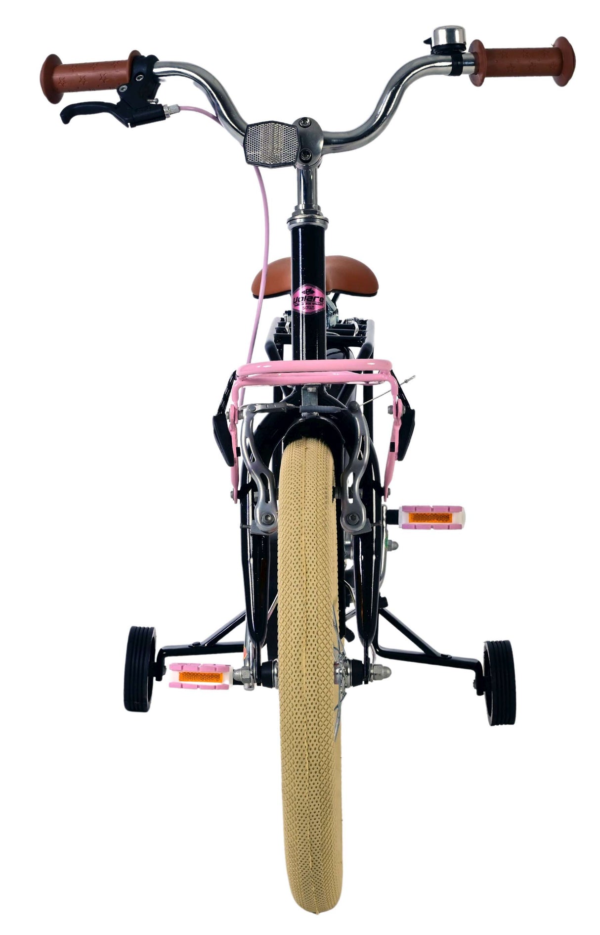 Volare uitstekende kinderfiets - meisjes - 18 inch - zwart - 95% afgemonteerd