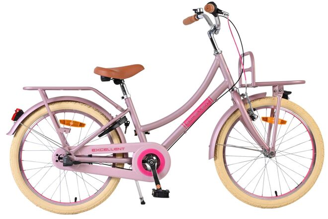 Volare uitstekende kinderfiets - meisjes - 20 inch - mat roze - 3 versnellingen