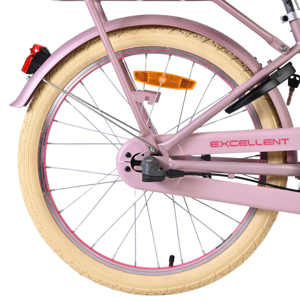 Volare uitstekende kinderfiets - meisjes - 20 inch - mat roze - 3 versnellingen
