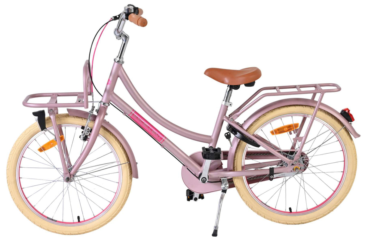 Volare uitstekende kinderfiets - meisjes - 20 inch - mat roze - 3 versnellingen