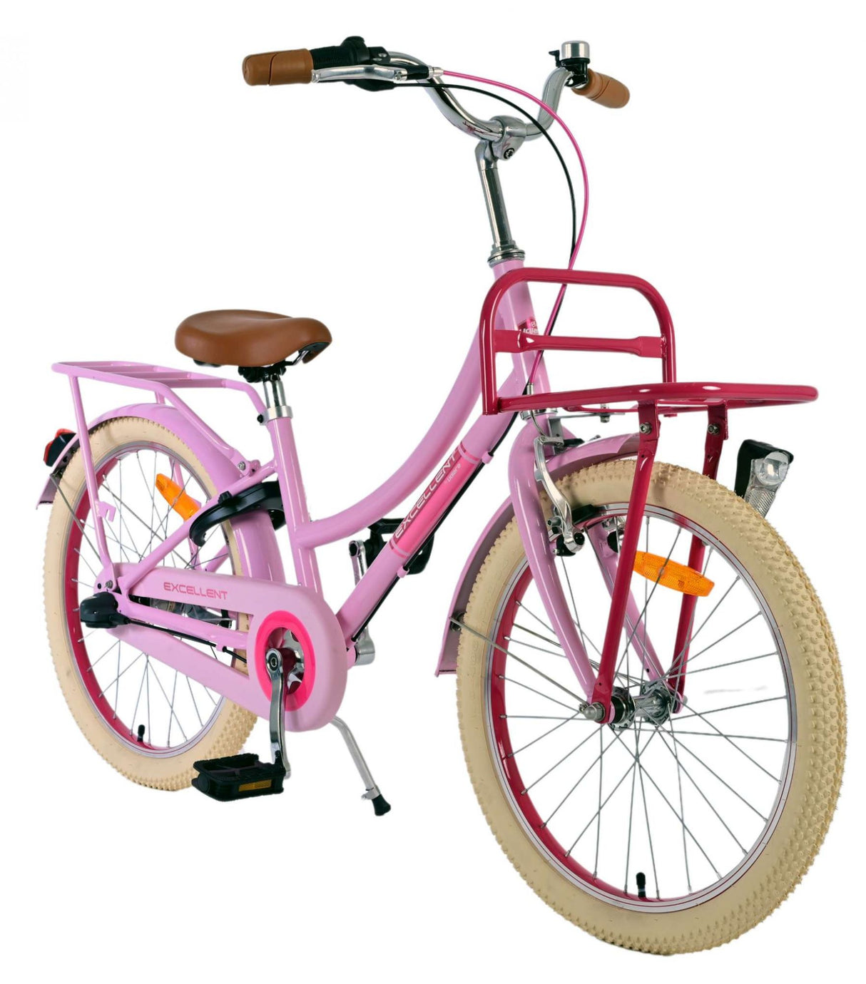 Volare excellent kinderfiets - meisjes - 20 inch - roze - 3 versnellingen