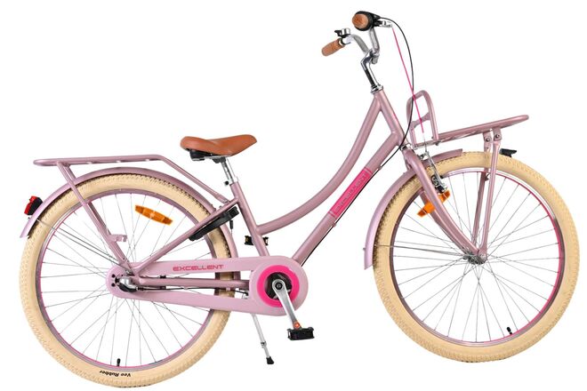 Volare uitstekende kinderfiets - meisjes - 24 inch - mat roze - 3 versnellingen