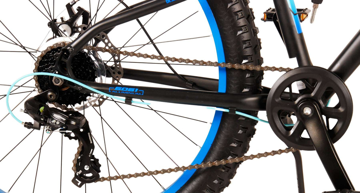 Volare gradiënt kinderfiets – jongens – 26 inch – zwart blauw – 7 versnellingen – prime collectie