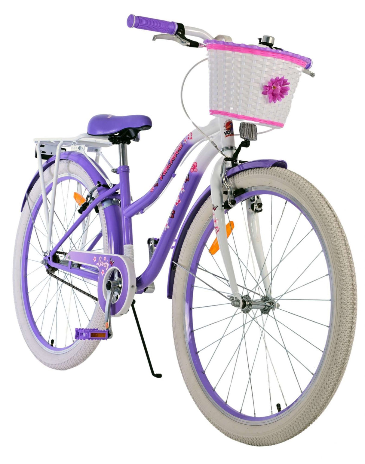Volare lovely kinderfiets - meisjes - 26 inch - paars - twee handremmen