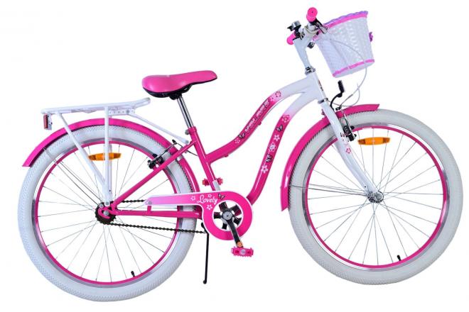 Volare lovely kinderfiets - meisjes - 24 inch - roze - twee handremmen