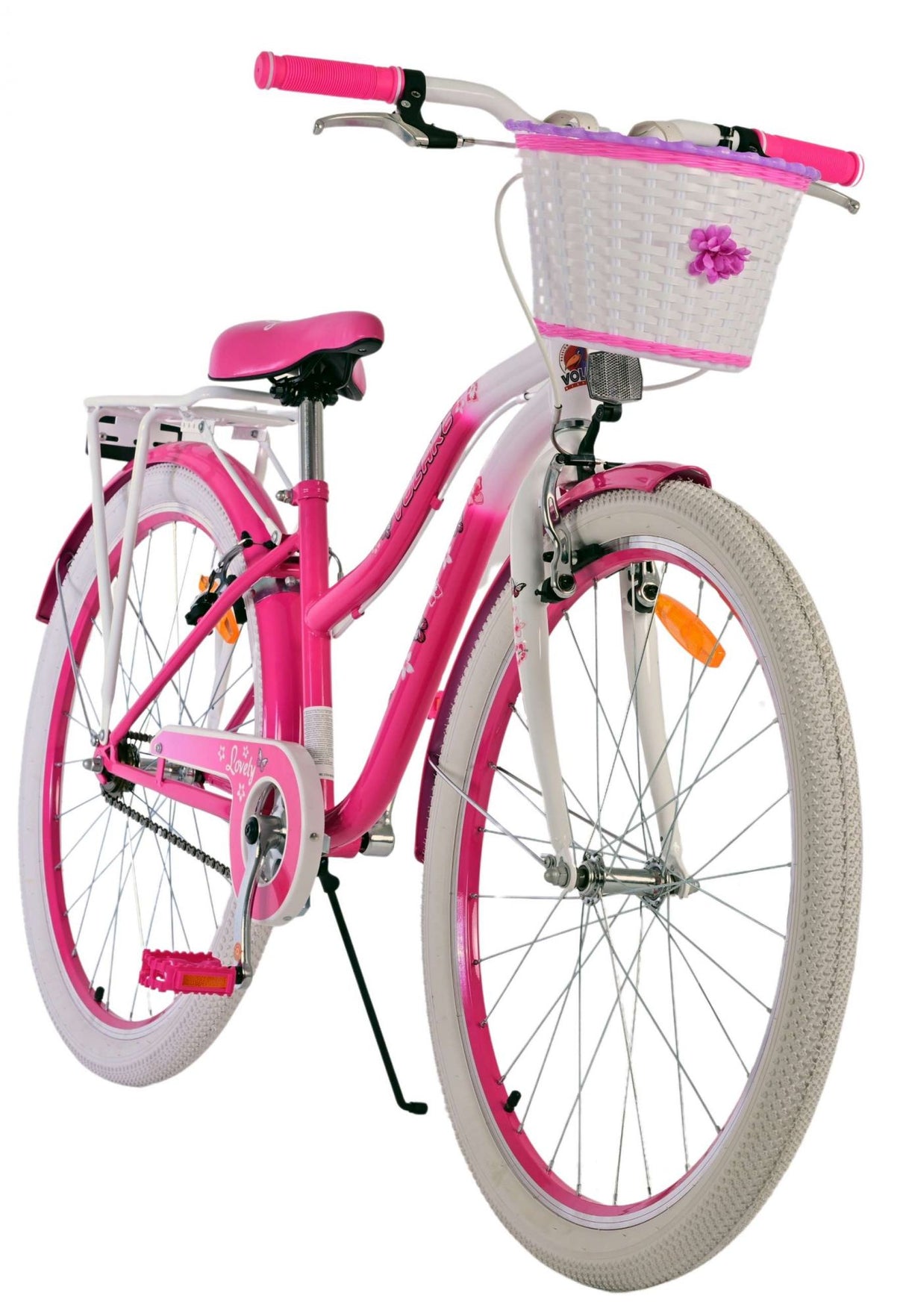 Volare lovely kinderfiets - meisjes - 26 inch - roze - twee handremmen