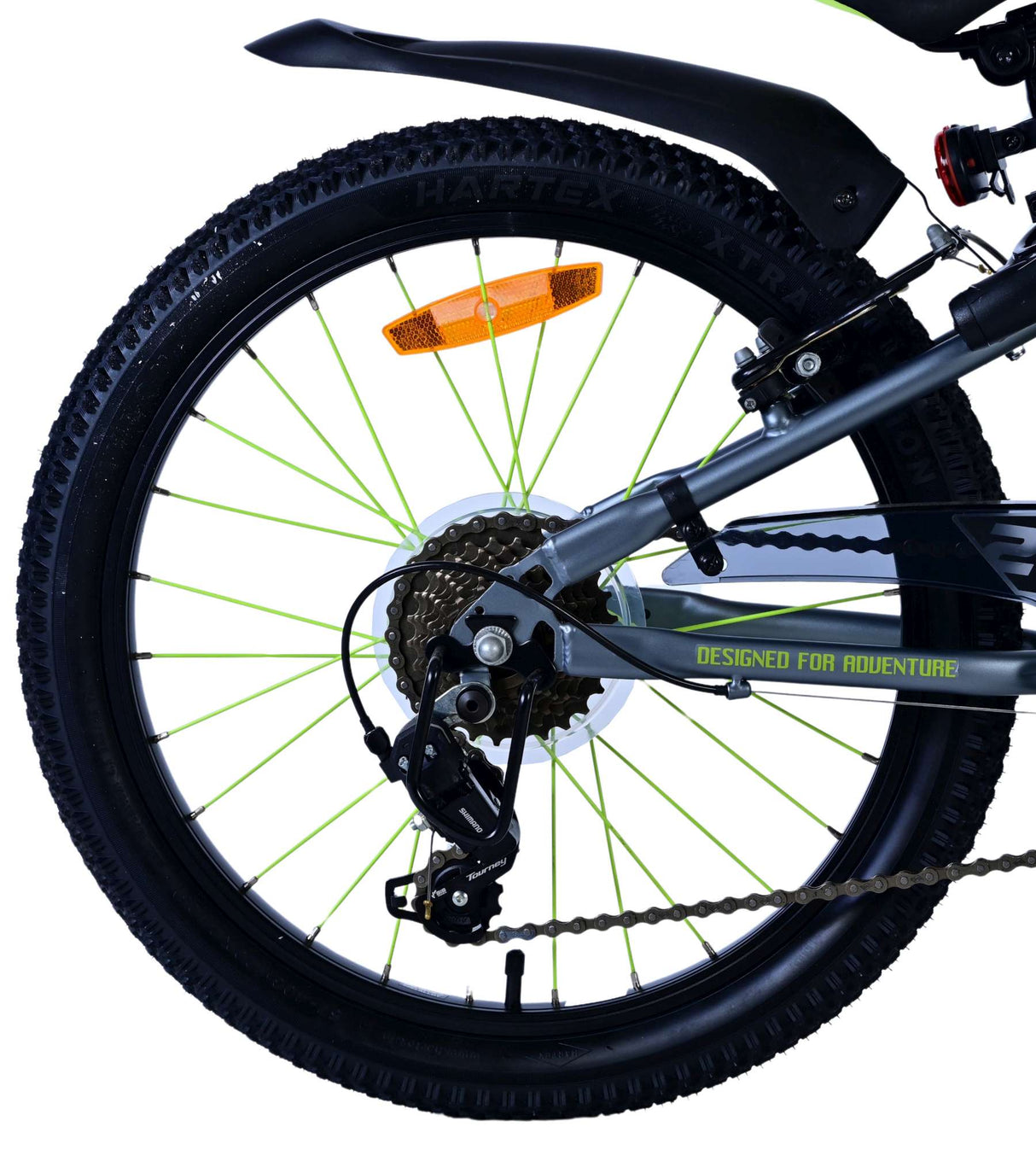 Volare rocky kinderfiets - 20 inch - 7 versnellingen - groen grijs