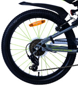 Volare rocky kinderfiets - 20 inch - 7 versnellingen - groen grijs