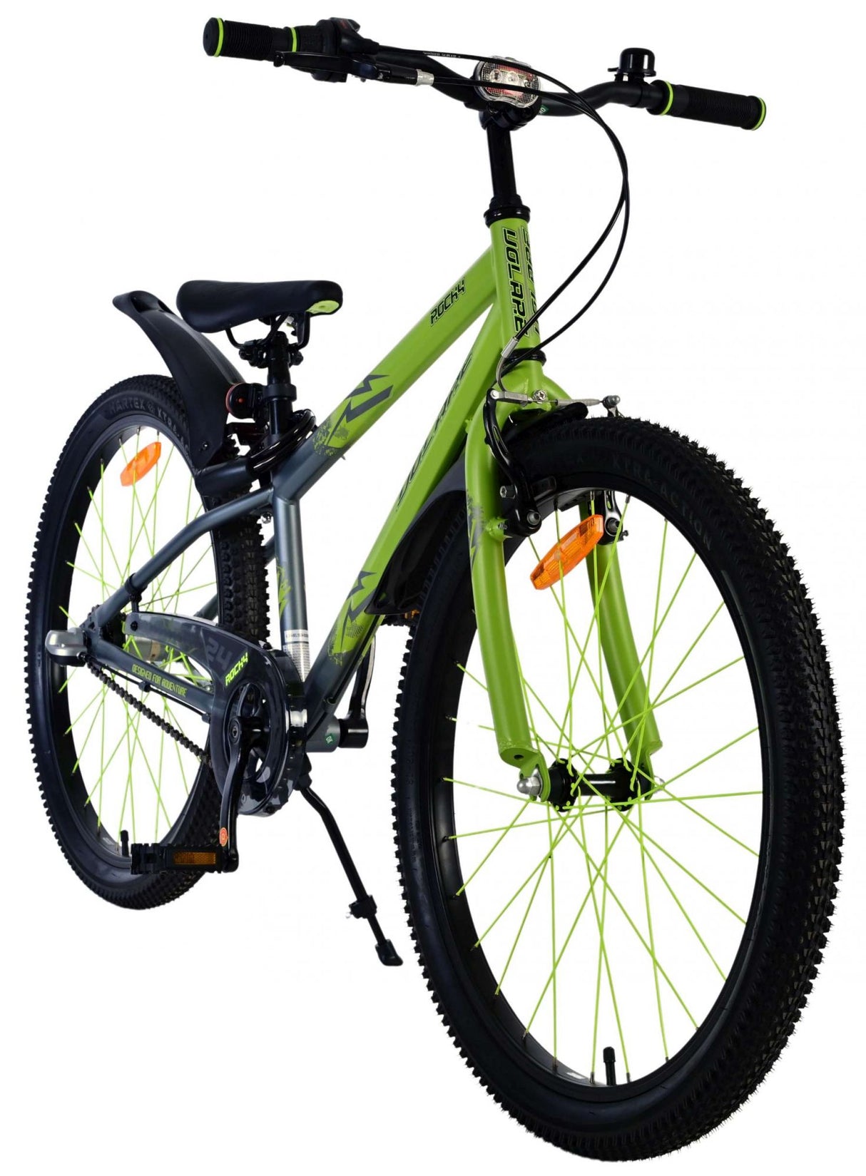 Volare rocky kinderfiets - 24 inch - groen - shimano nexus 3 versnellingen