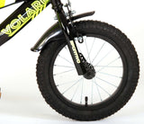 Volare Sportivo Kinderfiets Jongens 14 inch Neon Geel Zwart Twee Handremmen 95% afgemonteerd